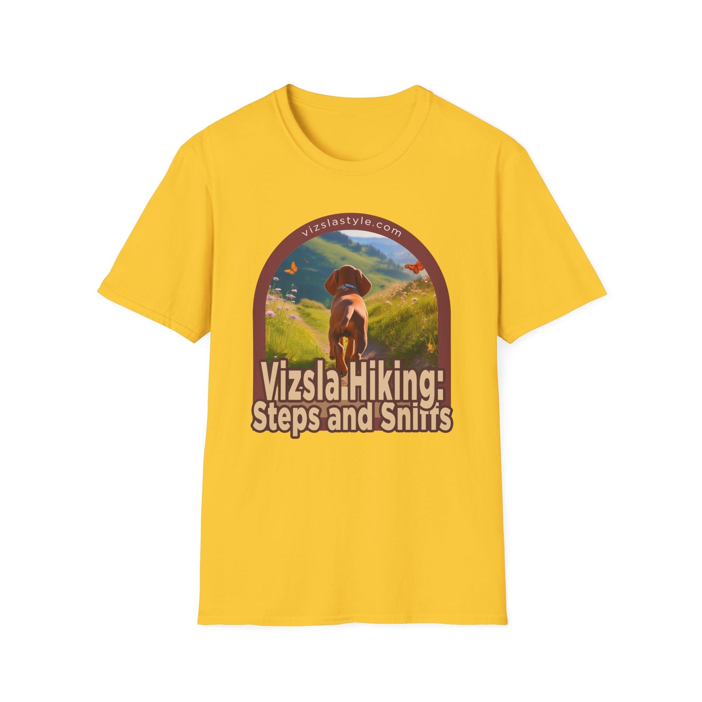 Vizsla Hiking: Steps And Sniffs Dog t-shirt