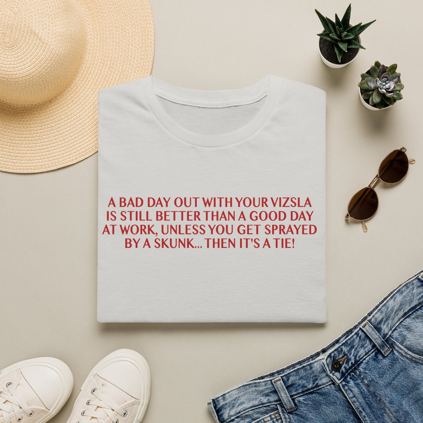 Funny Vizsla T-Shirt - A Bad Day Out Design