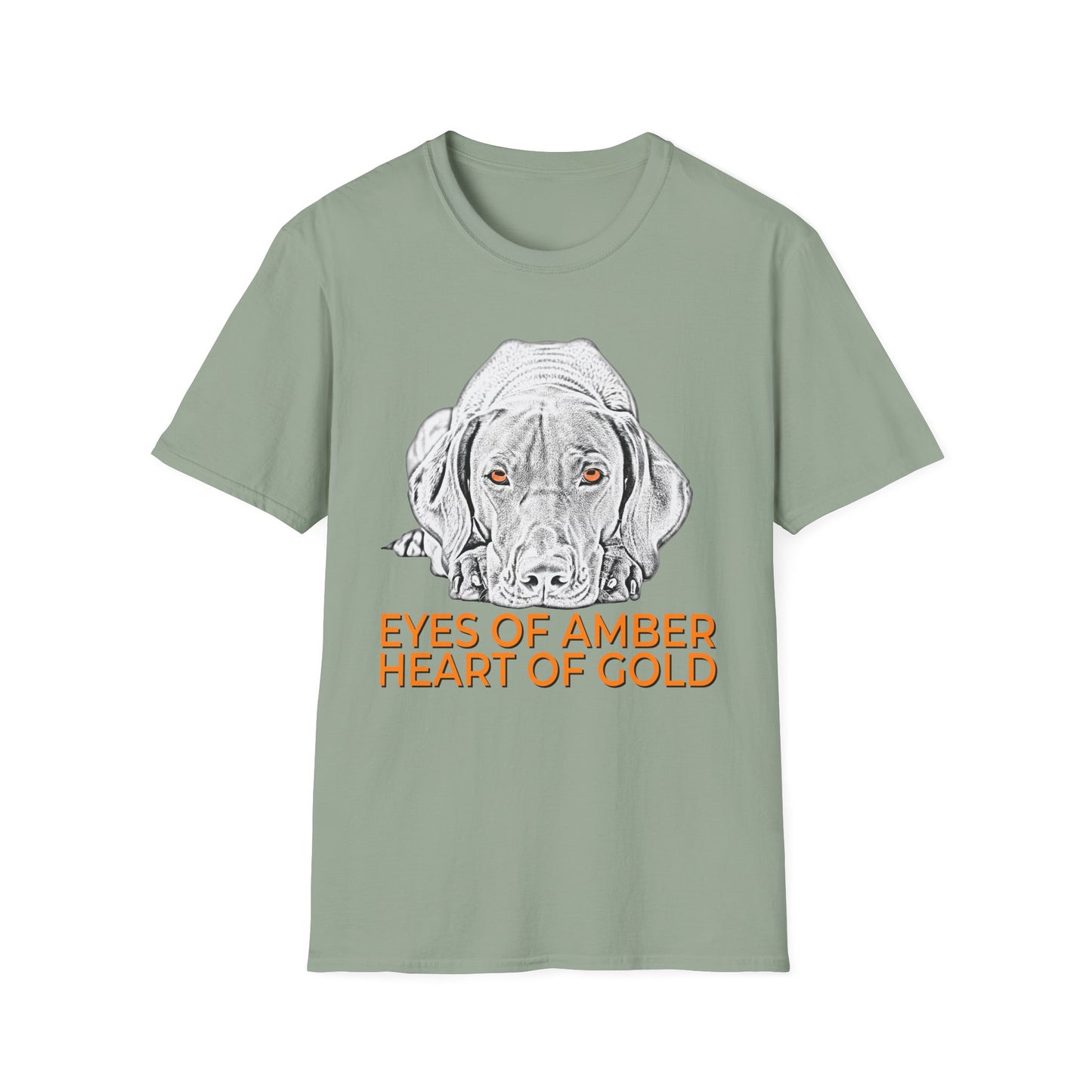 Vizsla T-Shirt — "Eyes of Amber, Heart of Gold" Dog Lover Tee