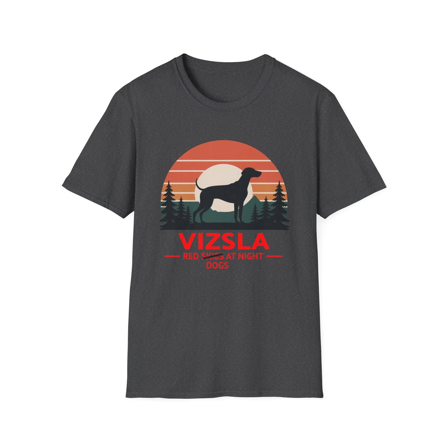 Vizsla 'Red Dogs at Night' T-Shirt