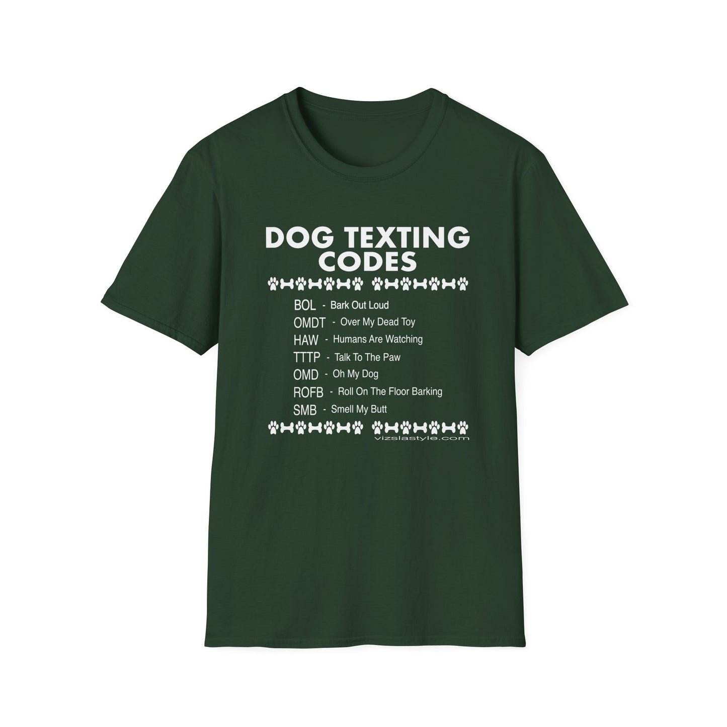 Dog Texting Codes T-Shirt — Funny Dog Lover Tee
