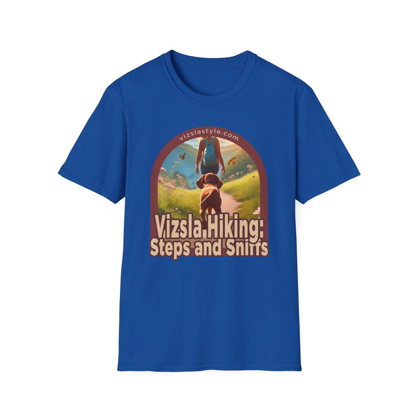 Vizsla Hiking: Steps And Sniffs w/ Hiker t-shirt