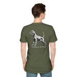 Vizsla Style Puppy w/ Light Text T-Shirt - 2 - Sided
