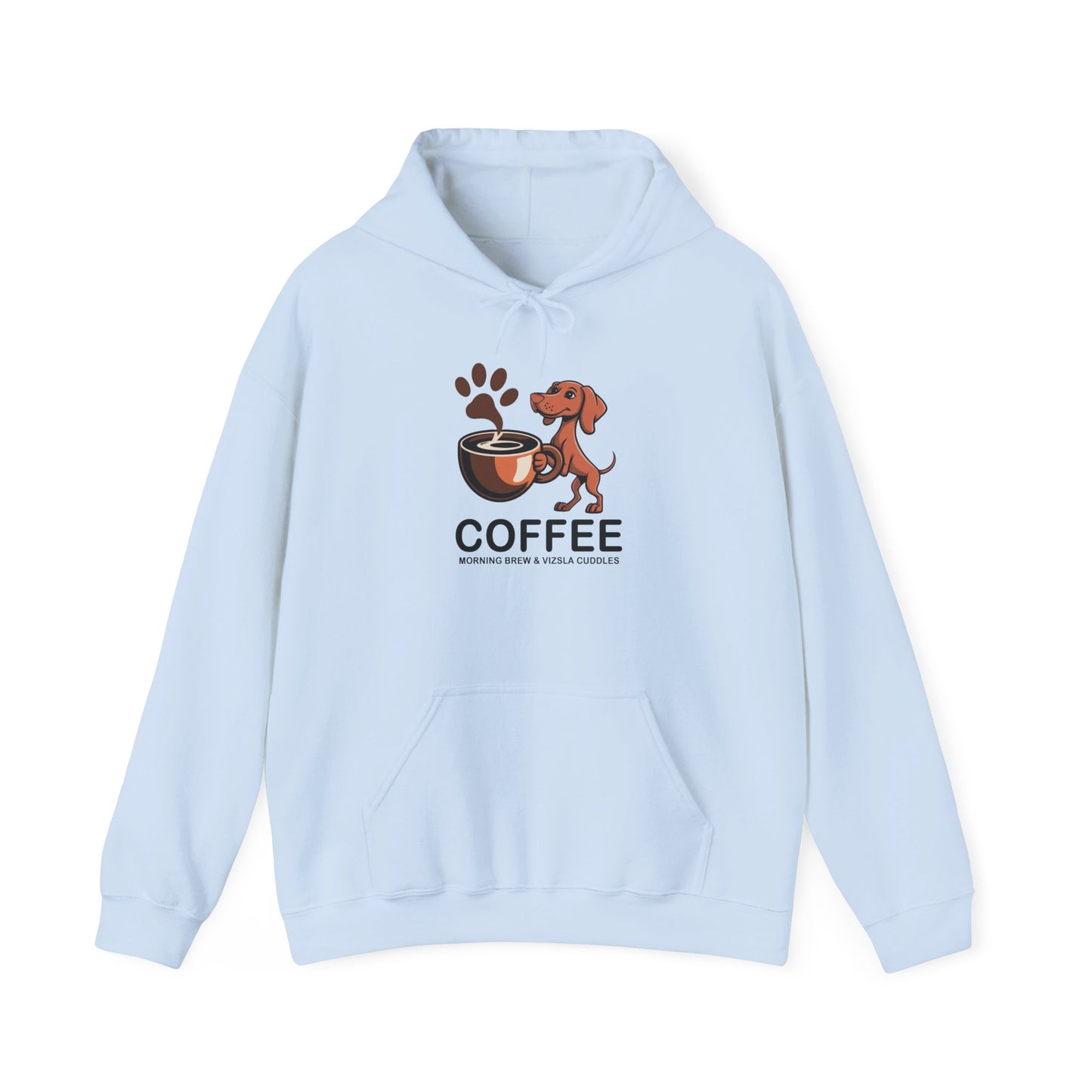Morning Brew & Vizsla Cuddles Puppy Hoodie Sweatshirt
