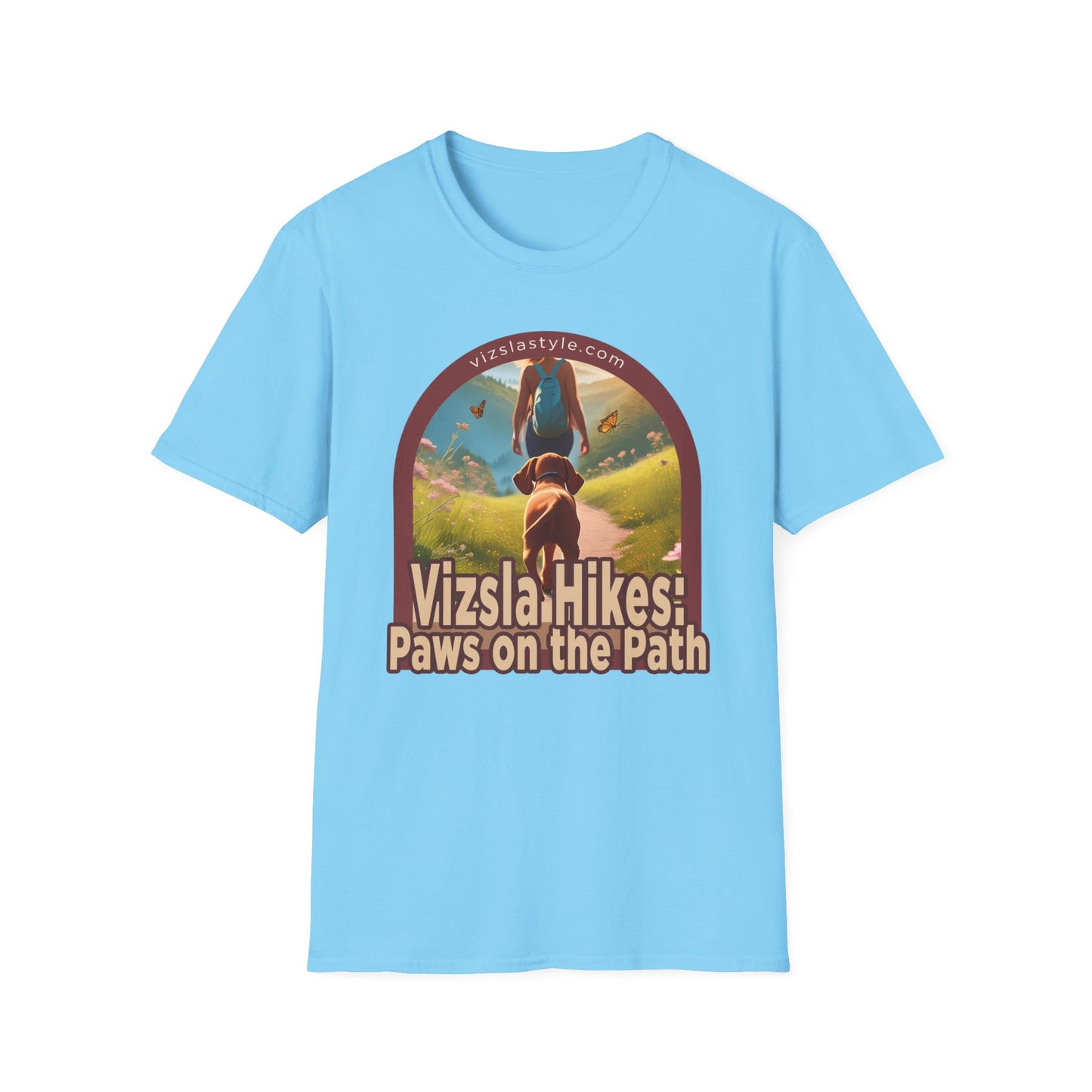 Vizsla Hikes: Paws On The Path w/ Hiker t-shirt