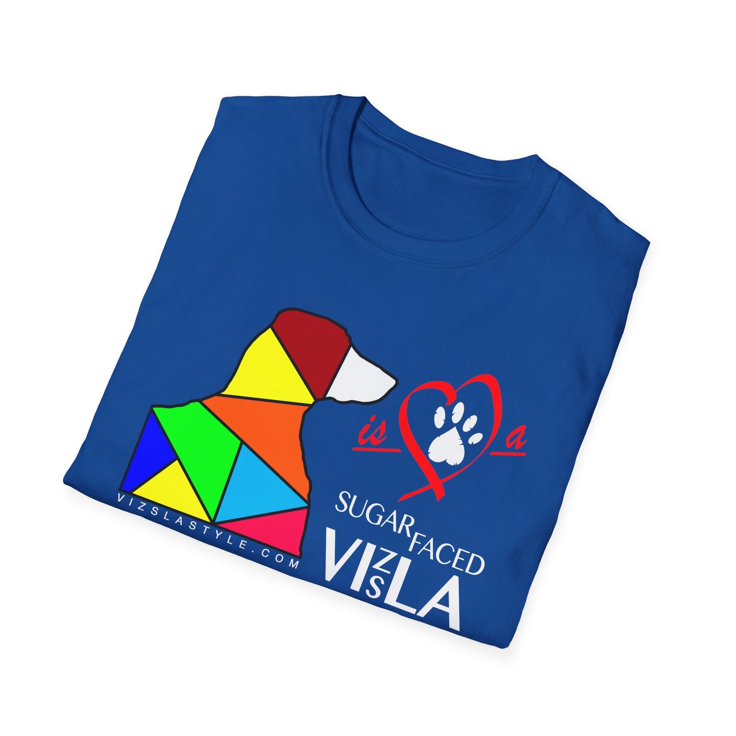 Love is a Sugar Faced Vizsla All Around Sports T-shirt (Lt Text)