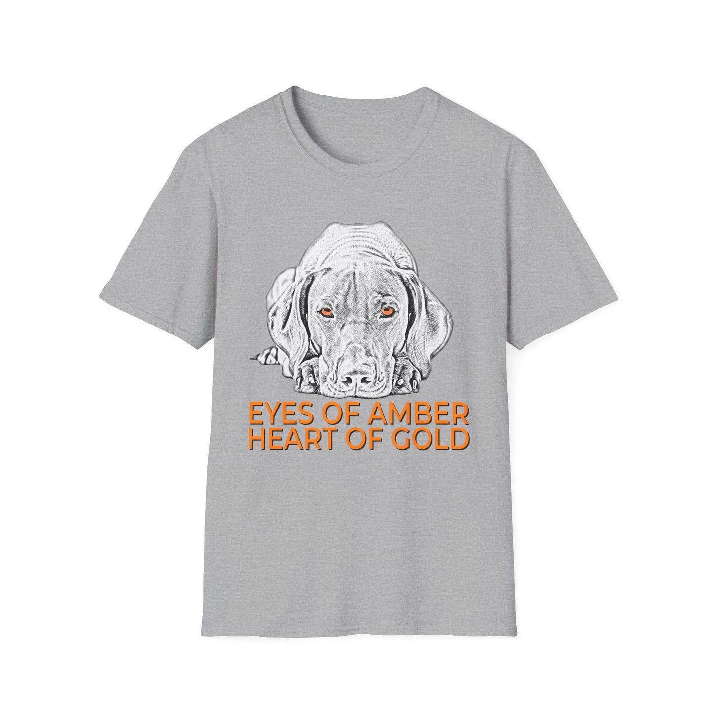 Vizsla T-Shirt — "Eyes of Amber, Heart of Gold" Dog Lover Tee