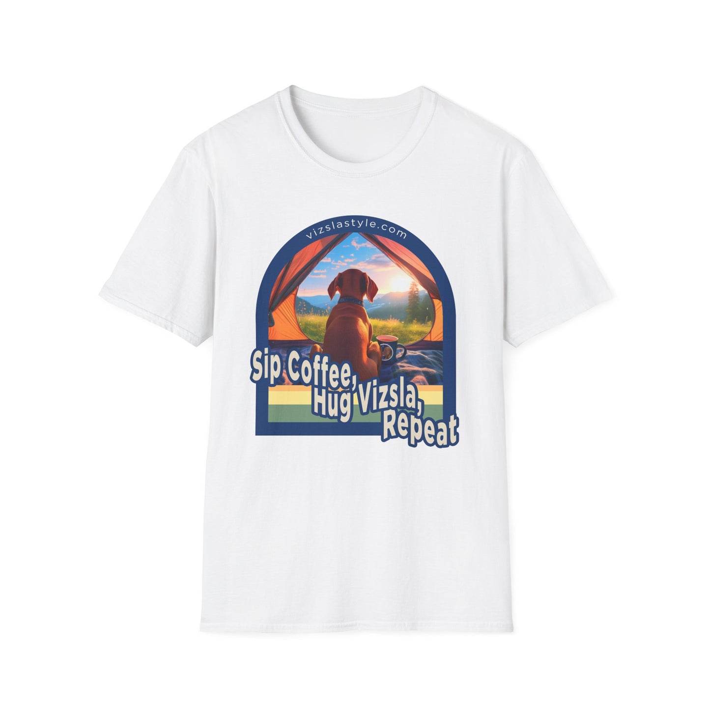 Sip Coffee, Hug Vizsla, Repeat! t-shirt