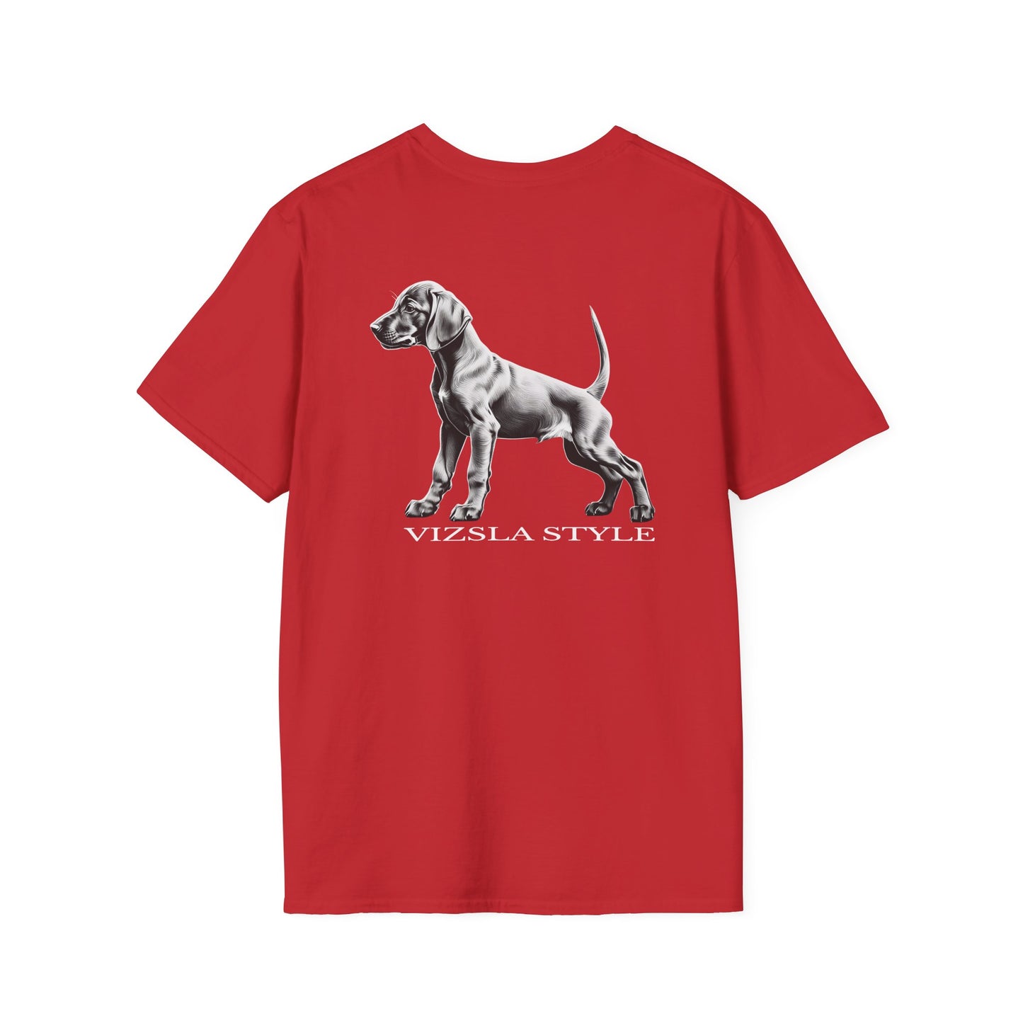 Vizsla Style Puppy w/ Light Text T-Shirt - 2 - Sided