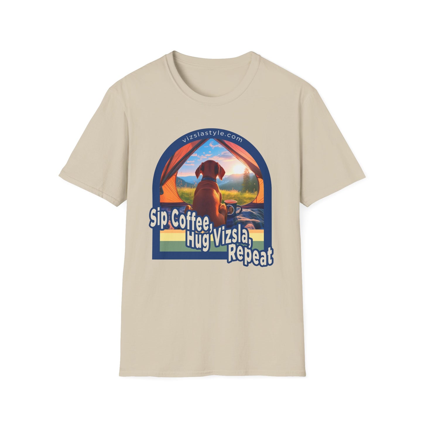 Sip Coffee, Hug Vizsla, Repeat! t-shirt