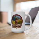 Happy Trails With My Vizsla Dog / New Vizsla Puppy White Glossy mug