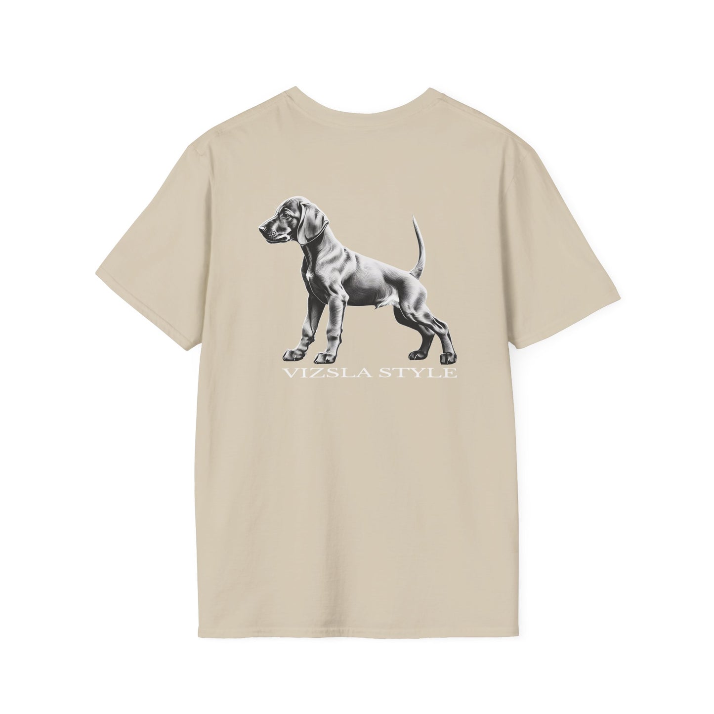 Vizsla Style Puppy w/ Light Text T-Shirt - 2 - Sided