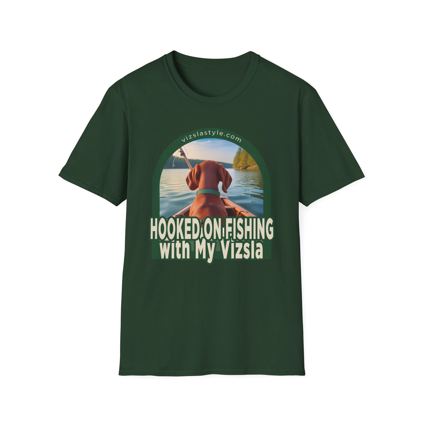 Hooked On Fishing With My Vizsla! t-shirt