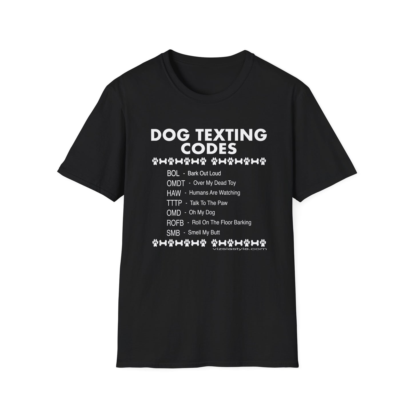 Dog Texting Codes T-Shirt — Funny Dog Lover Tee