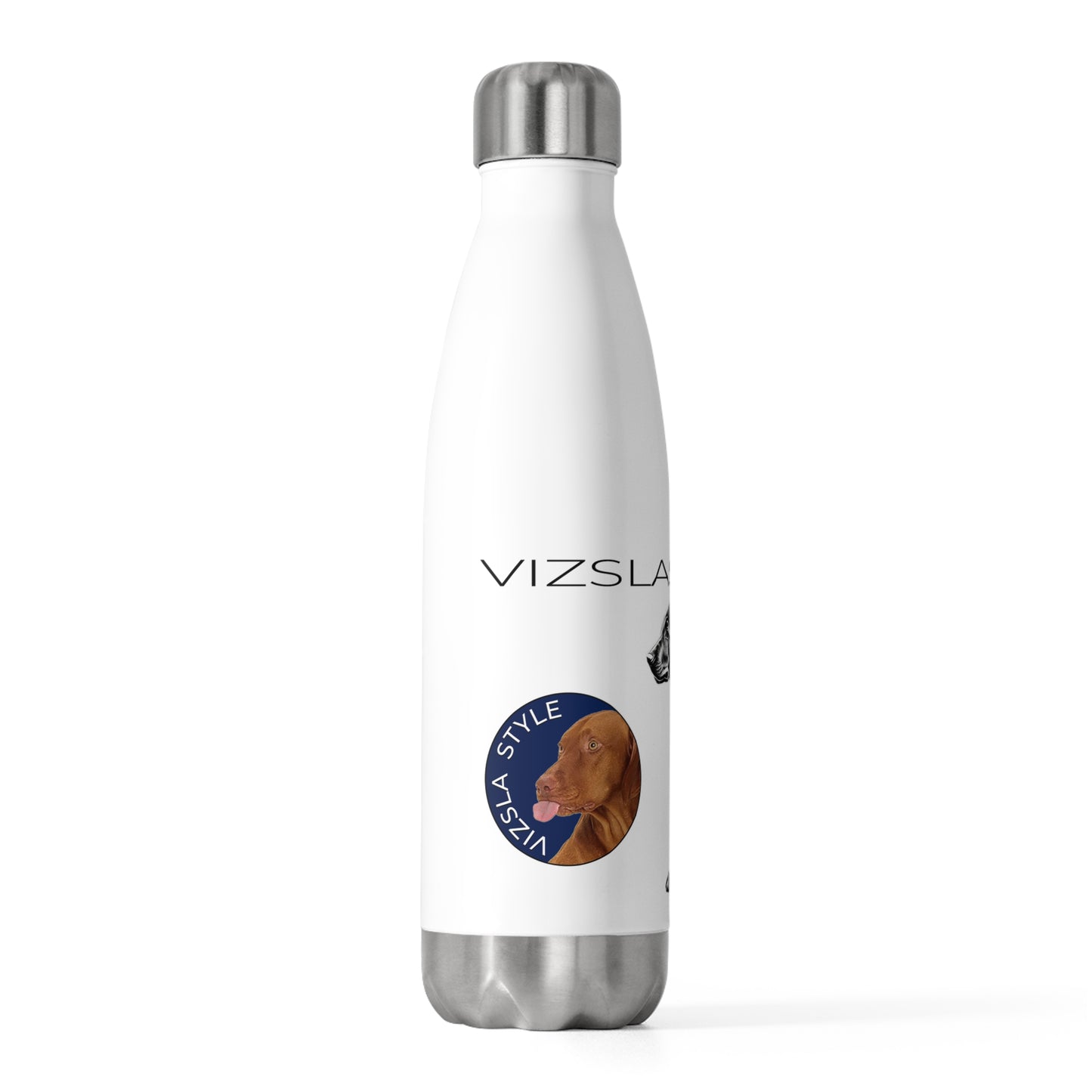 Vizsla Style Puppy w/ Logo - Dog Lover's 20oz Insulated Water Bottle