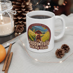 Happy Trails With My Vizsla Puppy / New Vizsla Puppy White Glossy mug