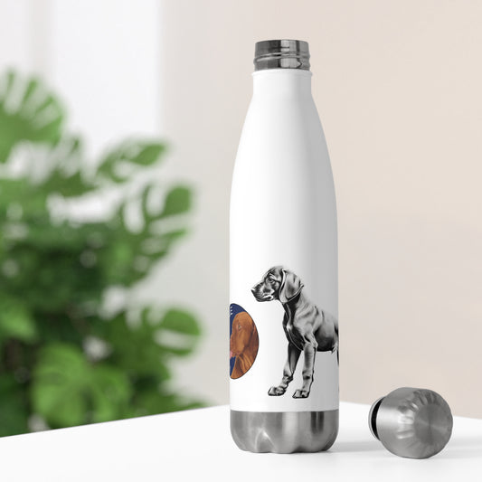 Vizsla Style Puppy w/ Logo - Dog Lover's 20oz Insulated Water Bottle