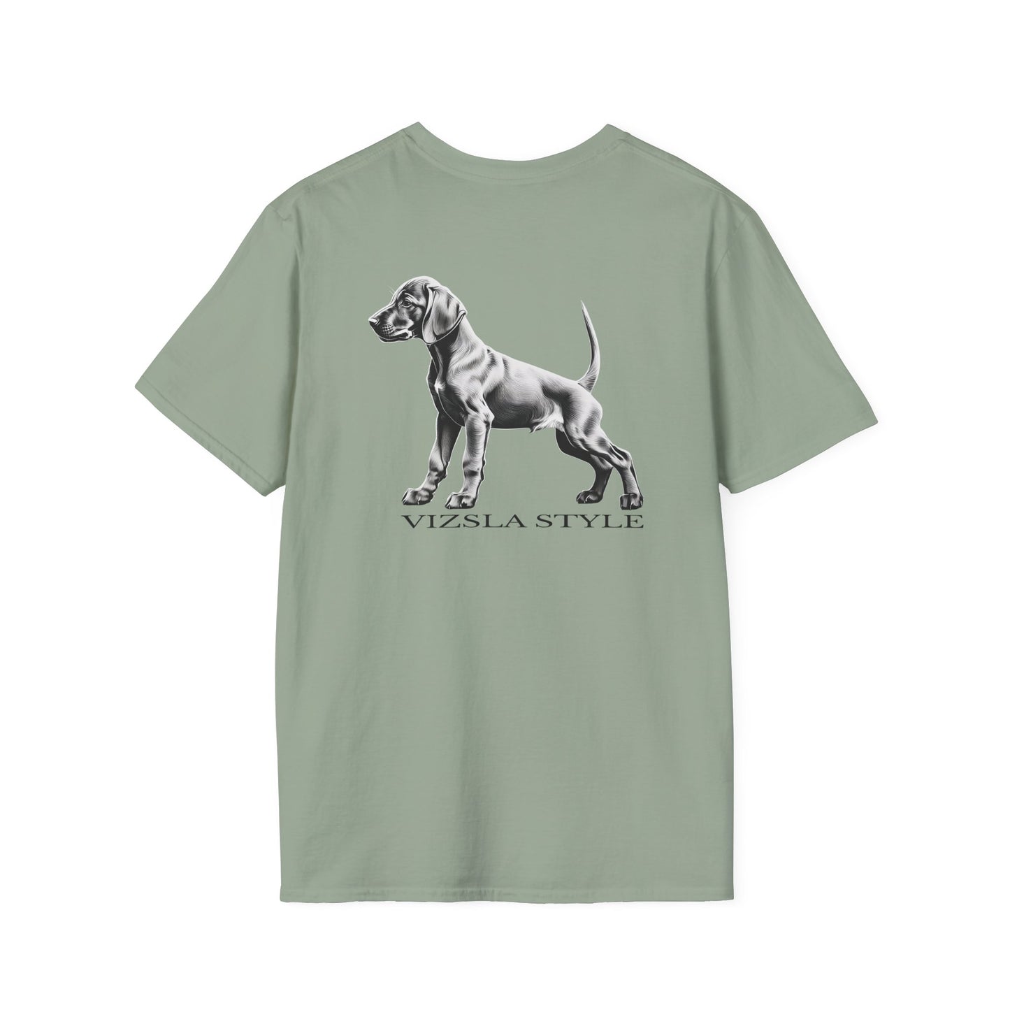 Vizsla Style Puppy w/ Dark Text T-Shirt 2- Sided