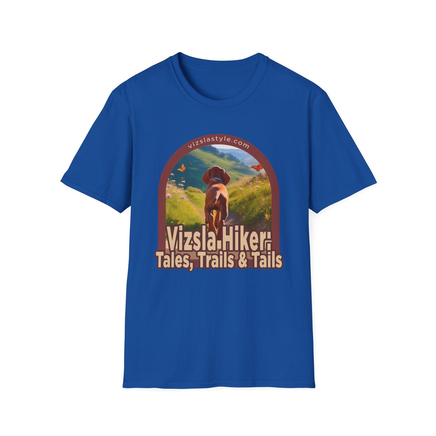 Vizsla Hiker: Tales, Trails & Tails Dog t-shirt