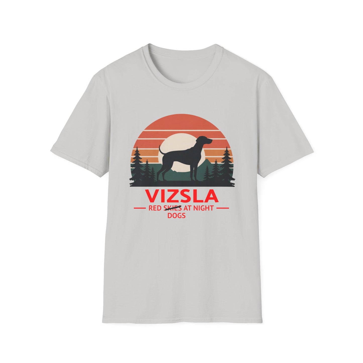 Vizsla 'Red Dogs at Night' T-Shirt