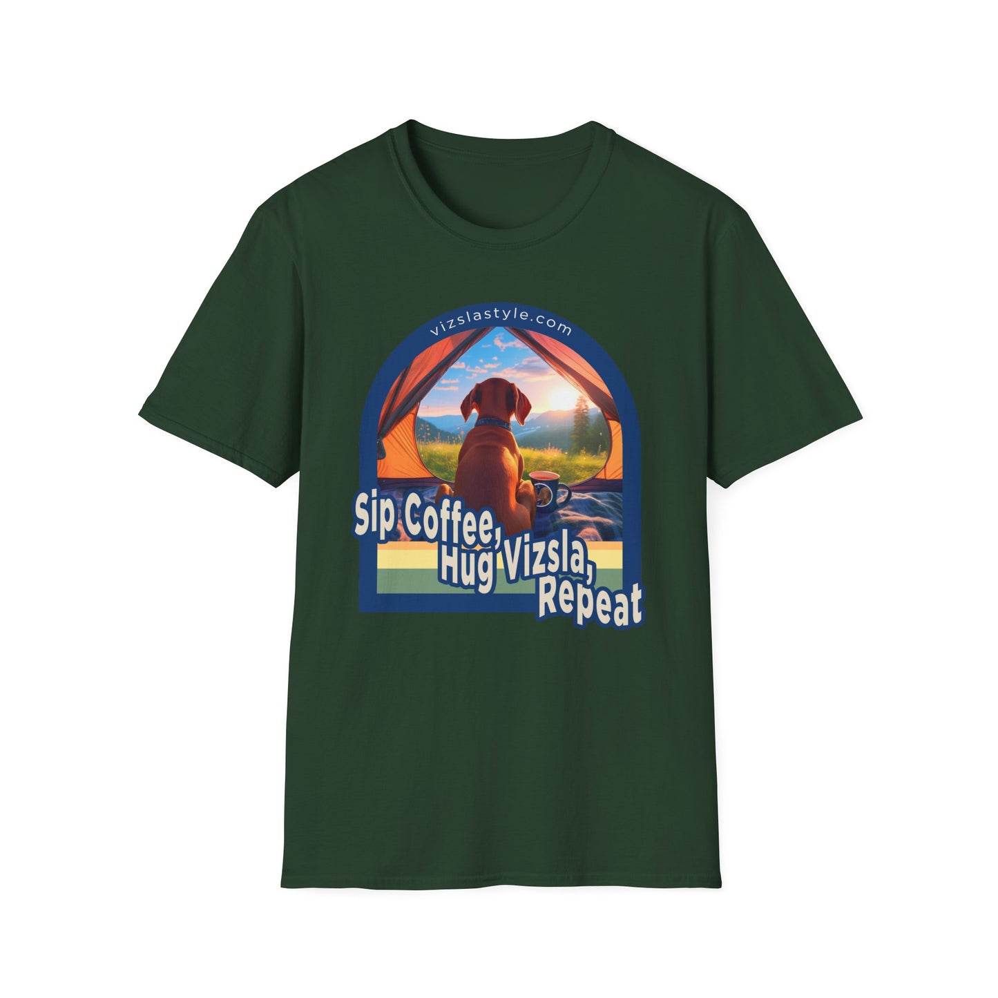 Sip Coffee, Hug Vizsla, Repeat! t-shirt
