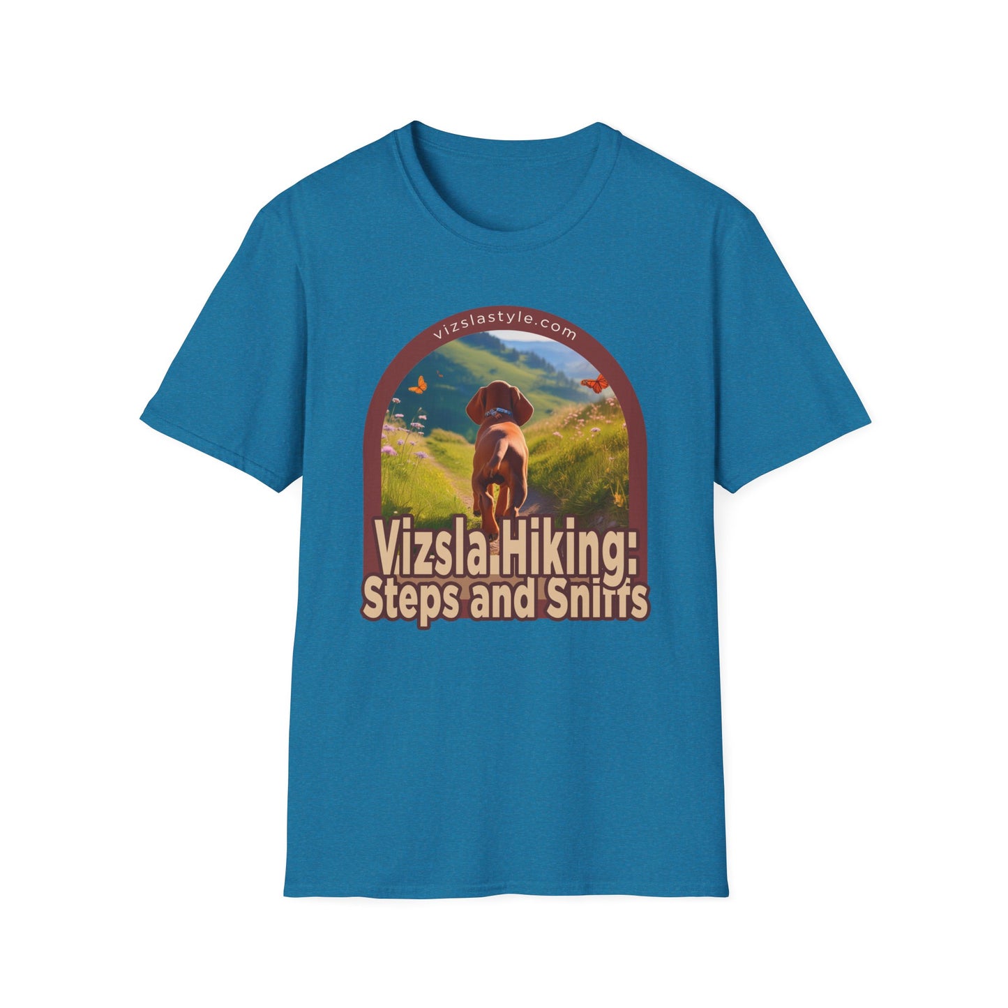 Vizsla Hiking: Steps And Sniffs Dog t-shirt