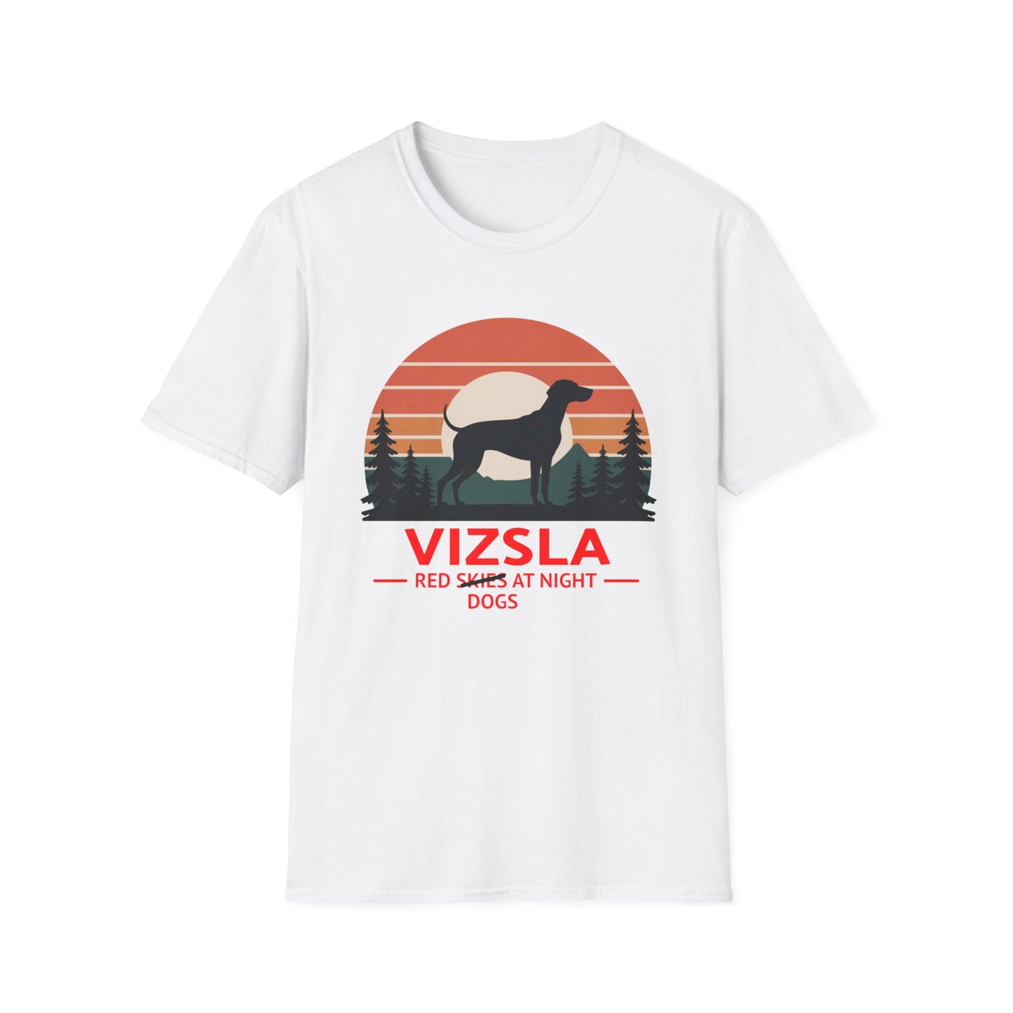 Vizsla 'Red Dogs at Night' T-Shirt