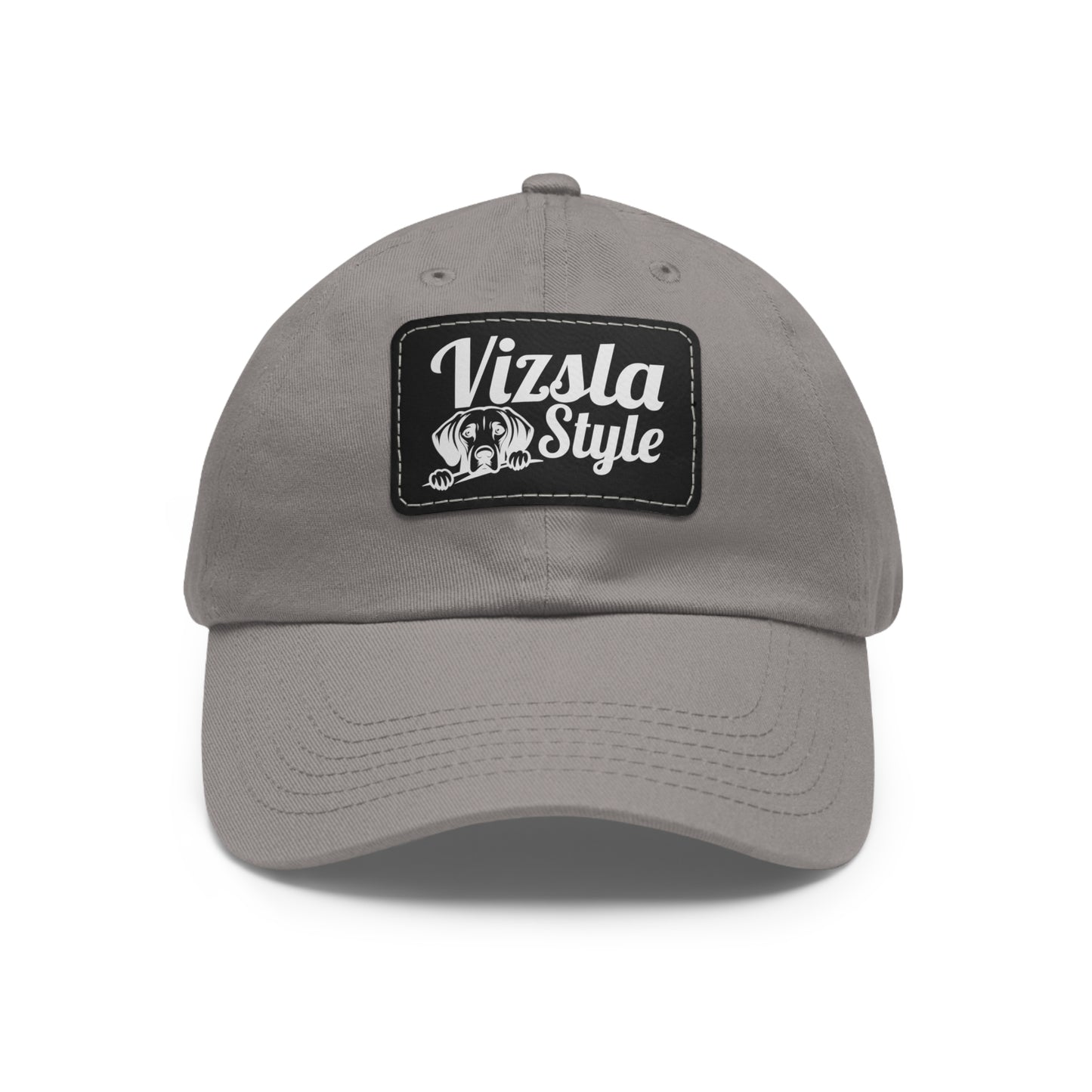 Vizsla Style Leather Patch Dad Hat, Custom Dog Hat, Pet Lover Gift, Outdoor Cap, Adjustable Baseball Hat, Unique Father's Day Gift, Mom Hat