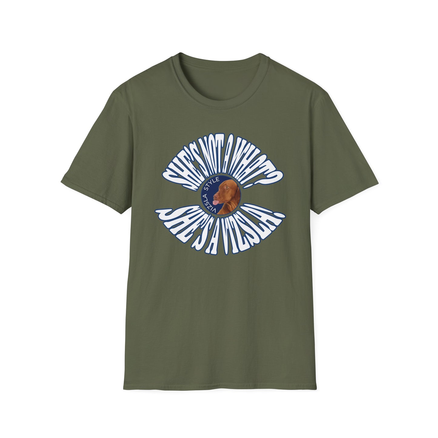 She's Not A What? She's A Vizsla Vintage Round Text t-shirt