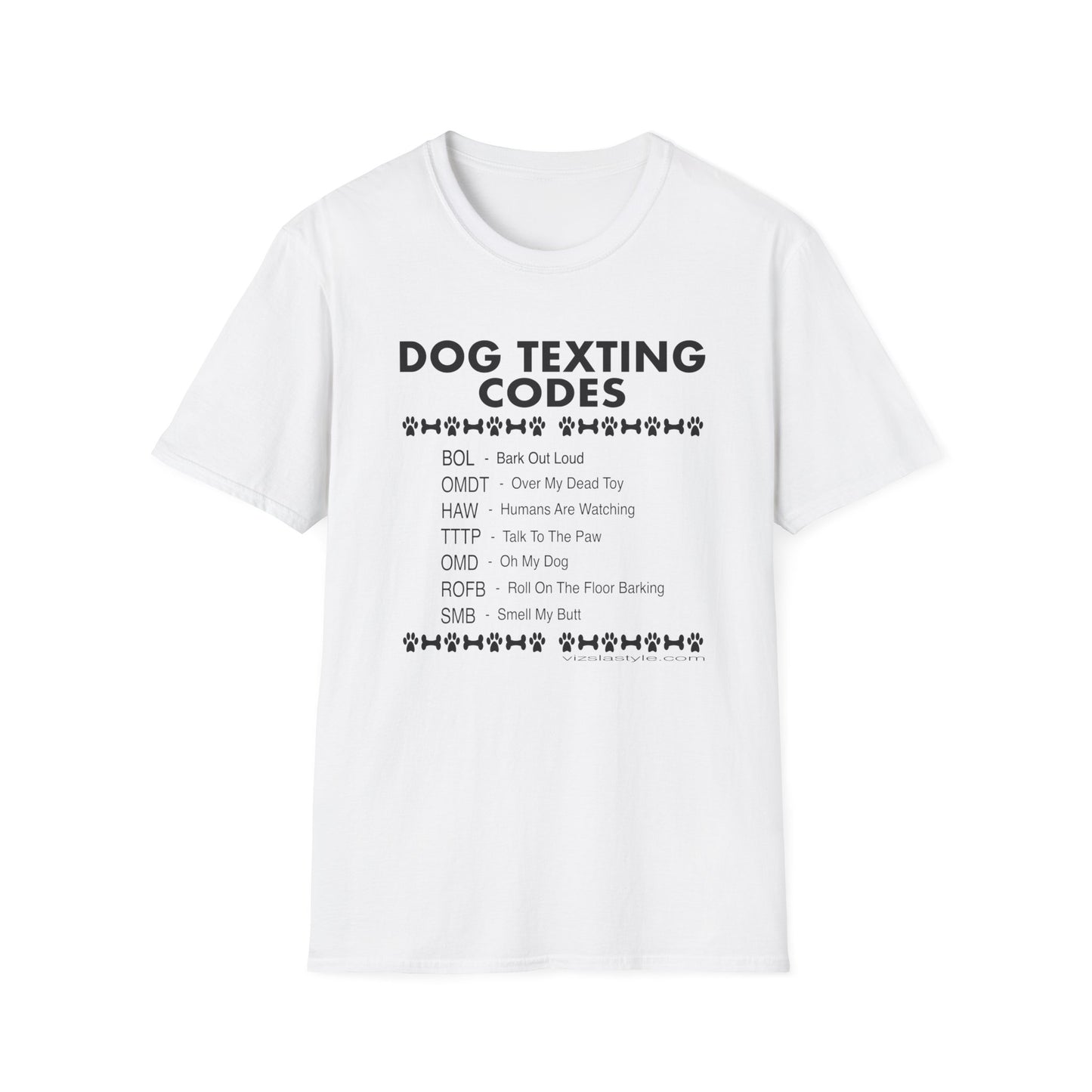 Dog Texting Codes T-Shirt — Funny Dog Lover Tee