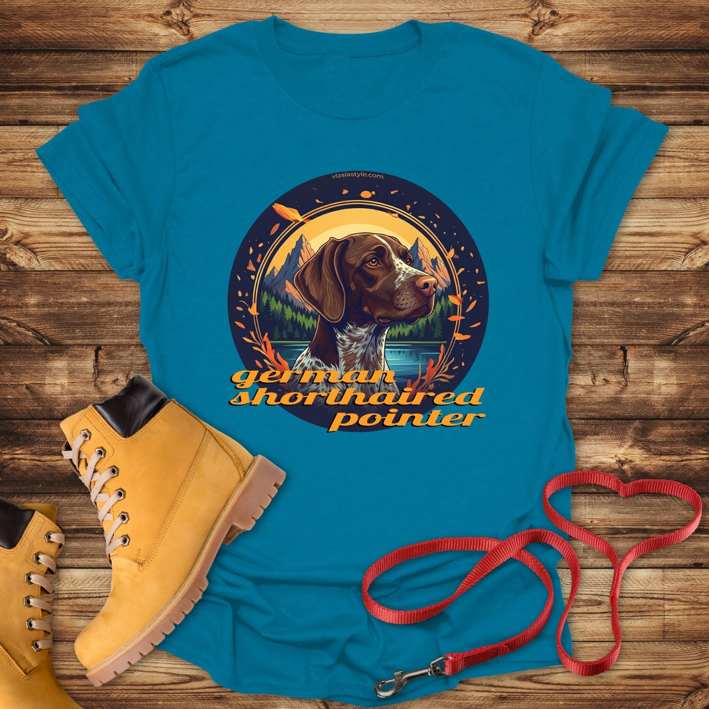 Glorious German Shorthaired Pointer on a Mountain Landscape Tee