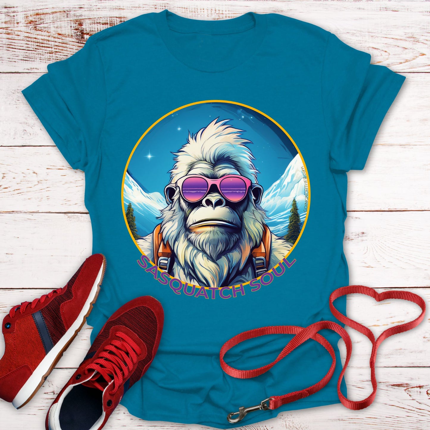 Vizsla Style - Going Norther - Bigfoot - Sasquatch Soul T-Shirt - Retro Design