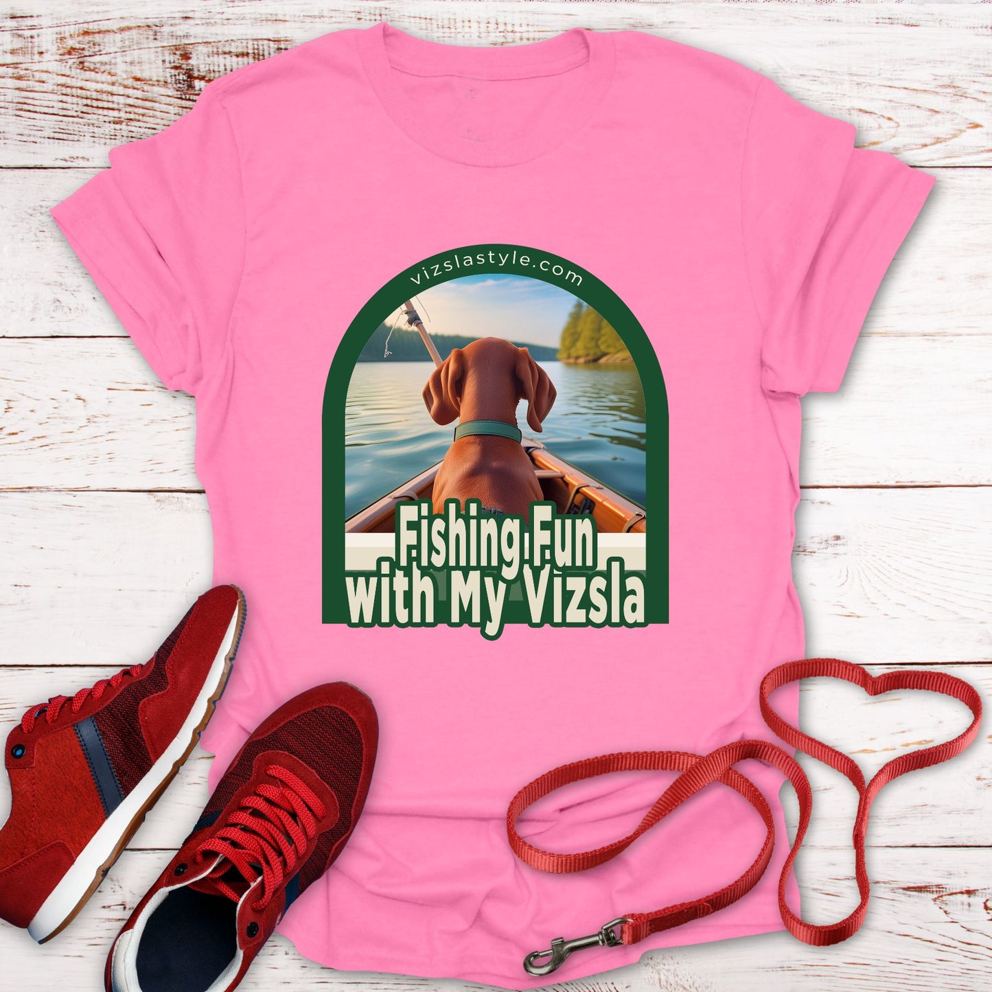 Fishing Fun With My Vizsla! t-shirt
