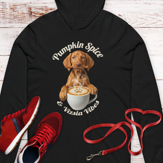 Pumpkin Spice Vizsla Hoodie | Fall Dog Lover  Hooded T-Shirt