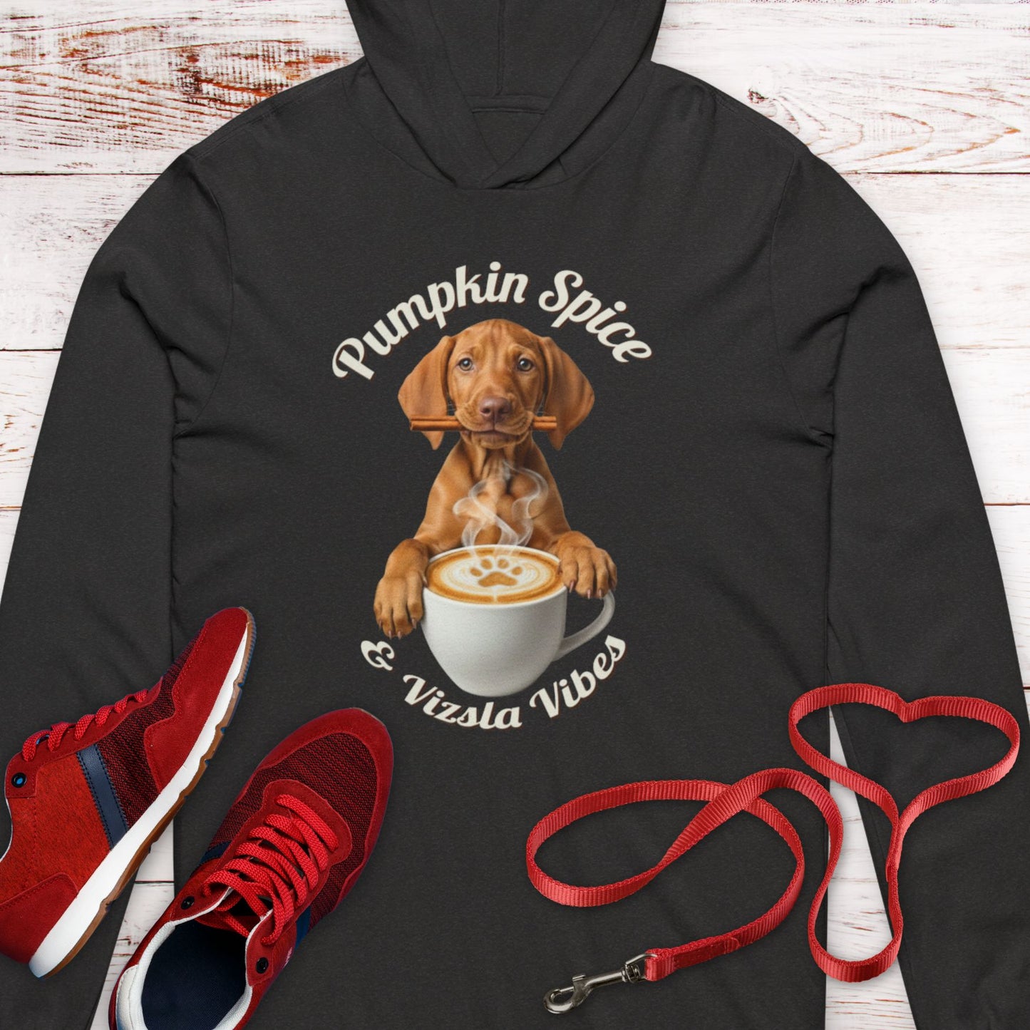 Pumpkin Spice Vizsla Hoodie | Fall Dog Lover  Hooded T-Shirt