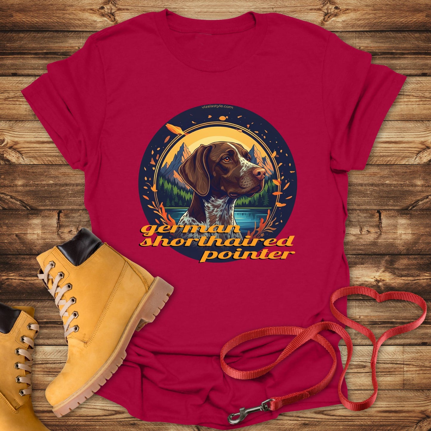 Glorious German Shorthaired Pointer on a Mountain Landscape Tee