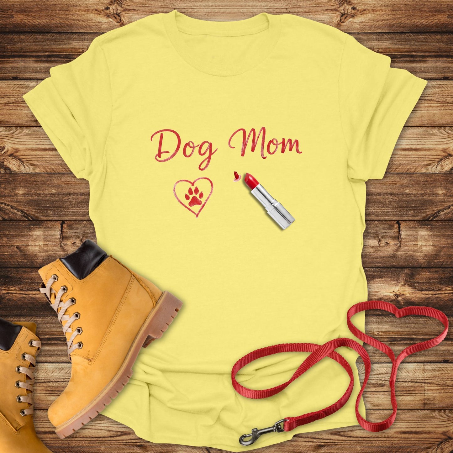 Dog Mom: Lipstick Kisses & Paw Print Love