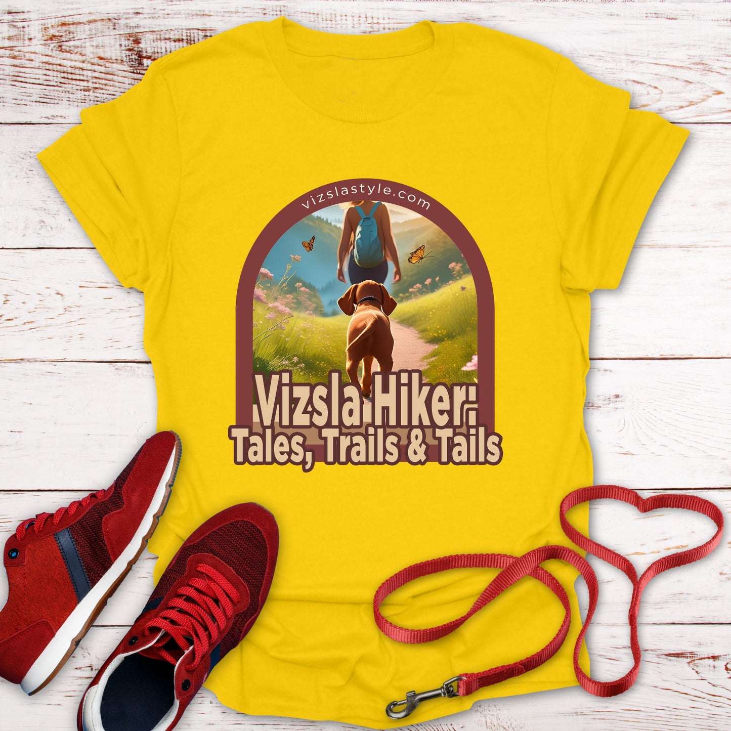 Vizsla Hiker: Tales, Trails & Tails w/ Hiker t-shirt