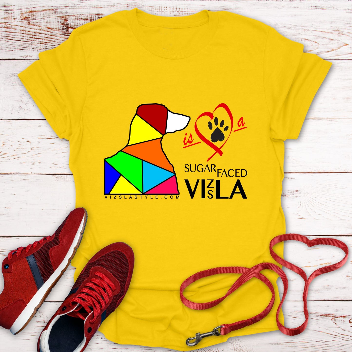 Love is a Sugar Faced Vizsla - All Around Sports T-shirt