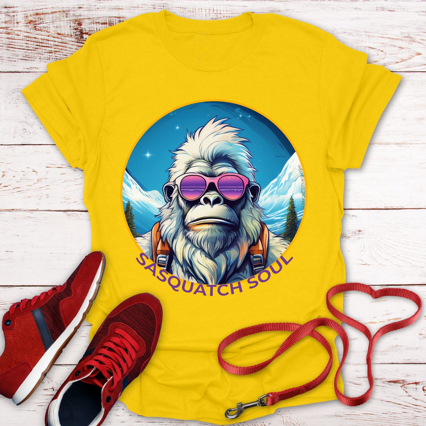 Vizsla Style - Going Norther - Bigfoot - Sasquatch Soul T-Shirt - Retro Design