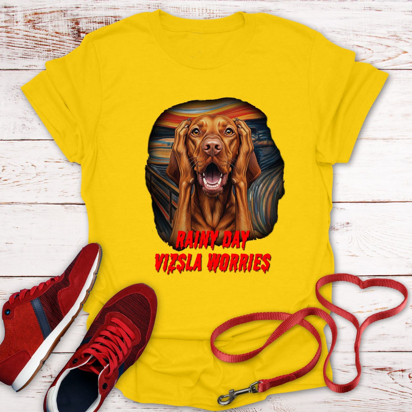 Rainy Day - Vizsla Worries! (Hilarious Tee)