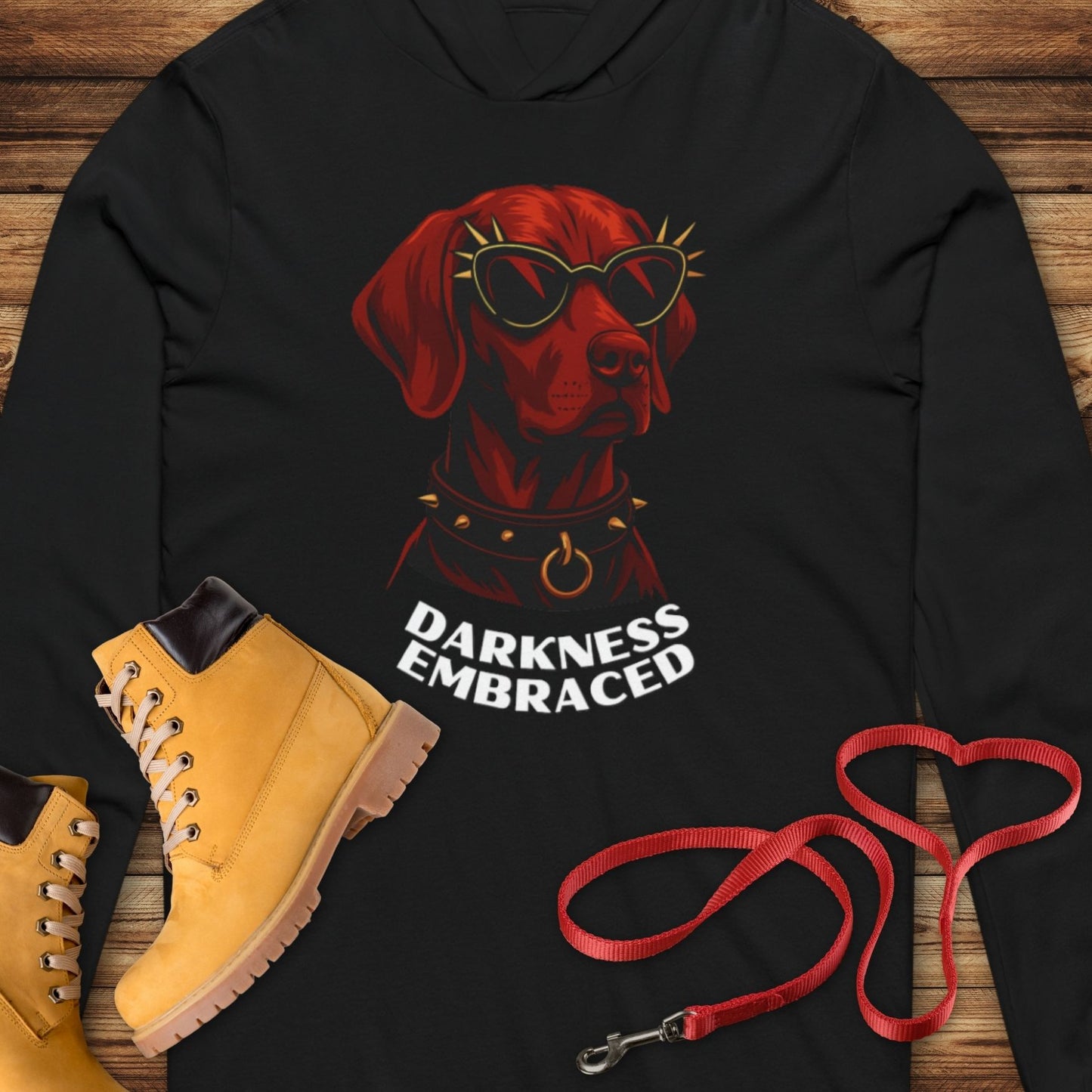 Darkness Embraced Vizsla  Hooded T-Shirt