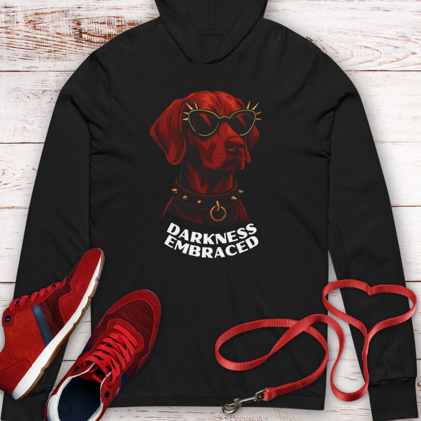 Darkness Embraced Vizsla  Hooded T-Shirt