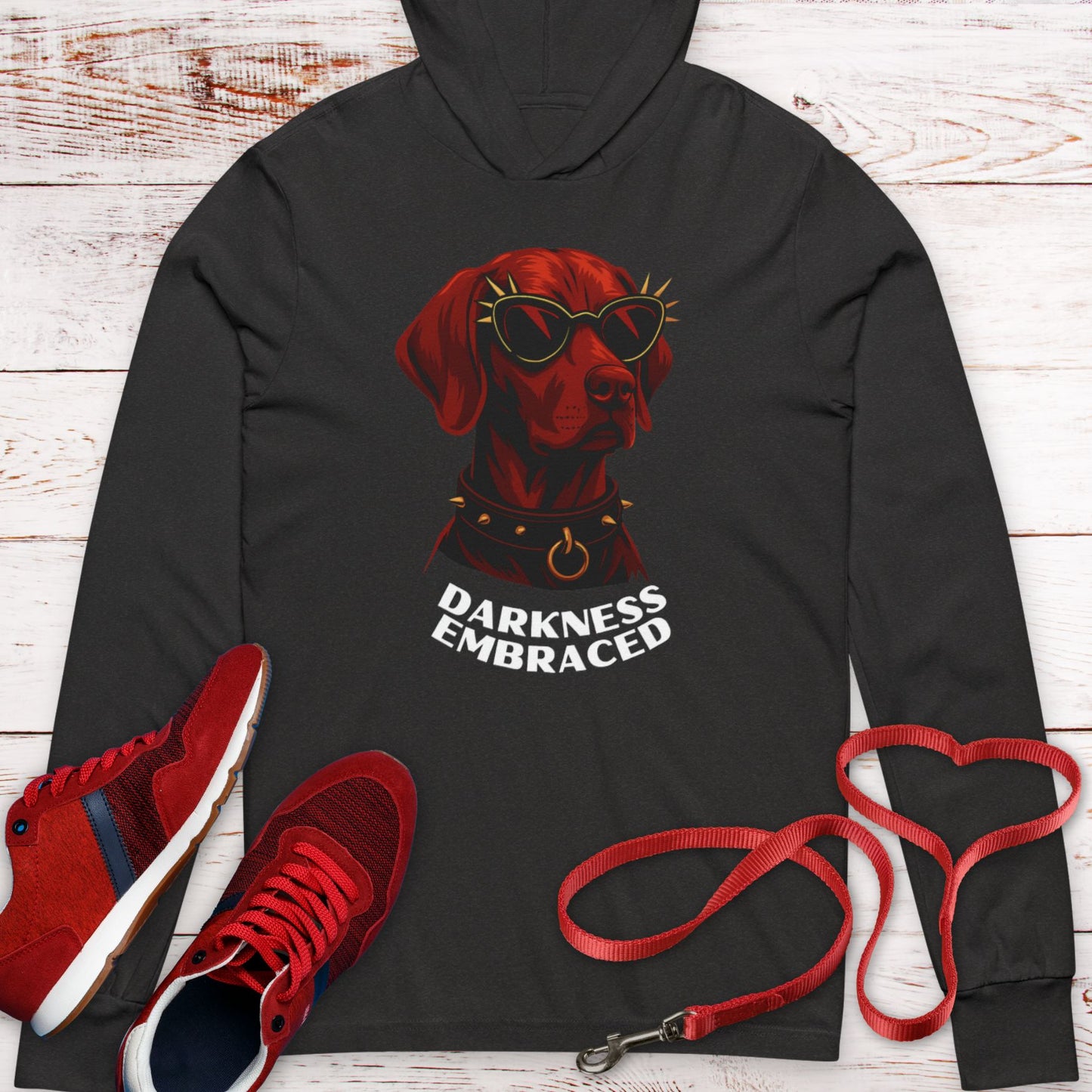 Darkness Embraced Vizsla  Hooded T-Shirt