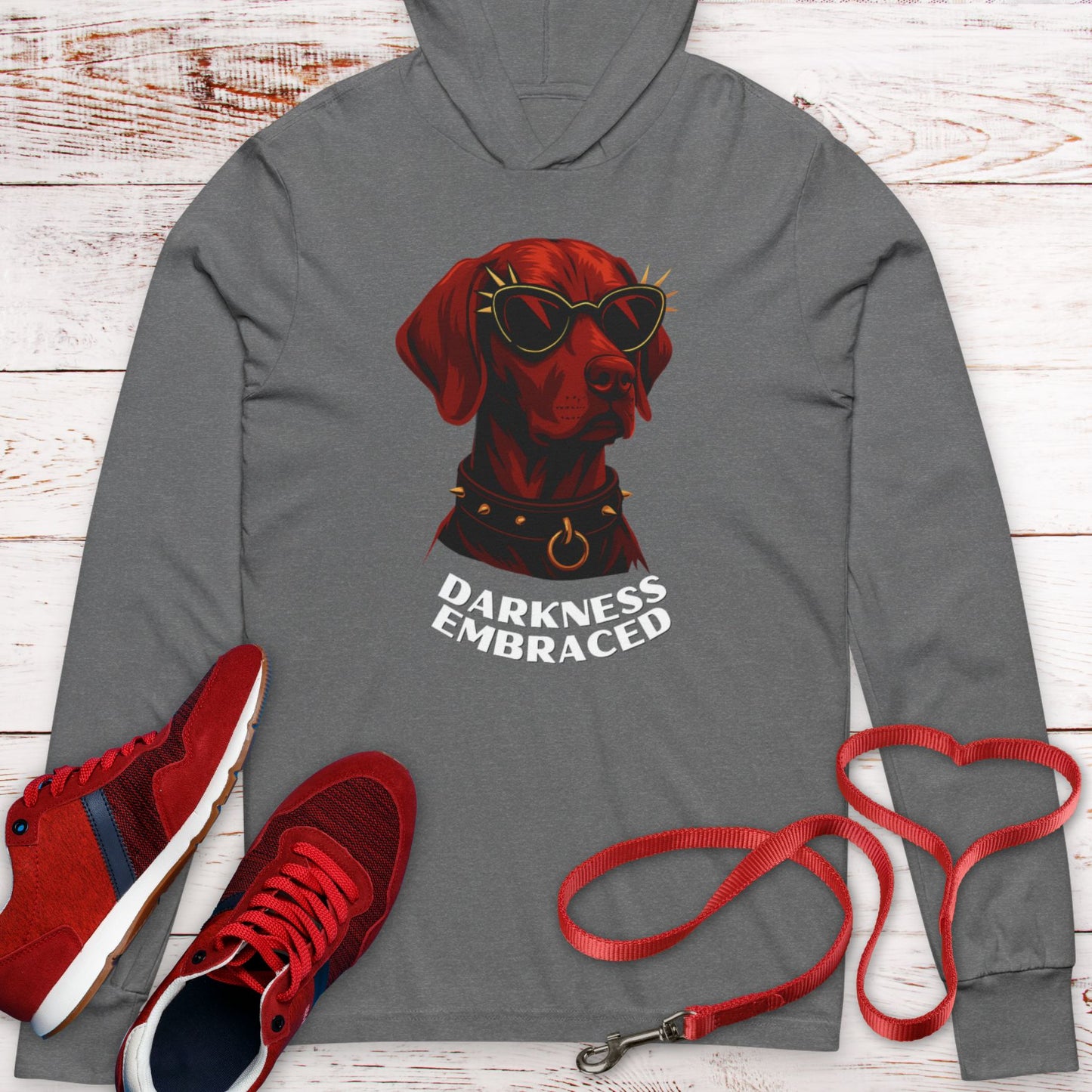 Darkness Embraced Vizsla  Hooded T-Shirt