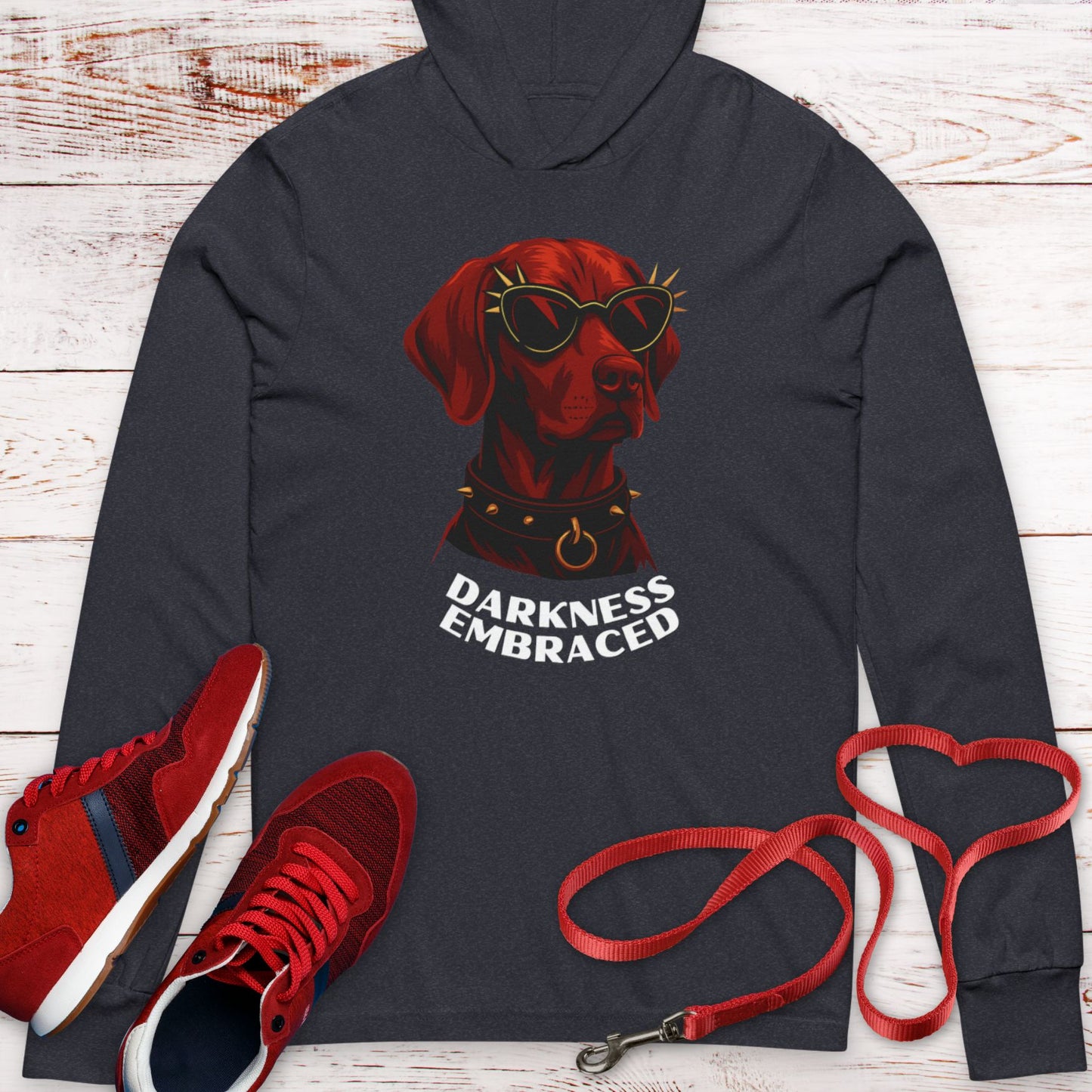 Darkness Embraced Vizsla  Hooded T-Shirt