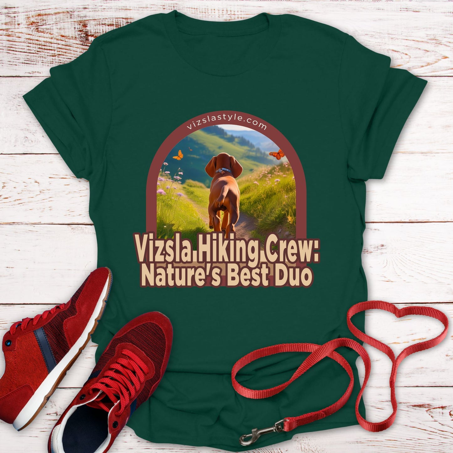 Vizsla Hiking Crew: Nature's Best Duo Dog t-shirt