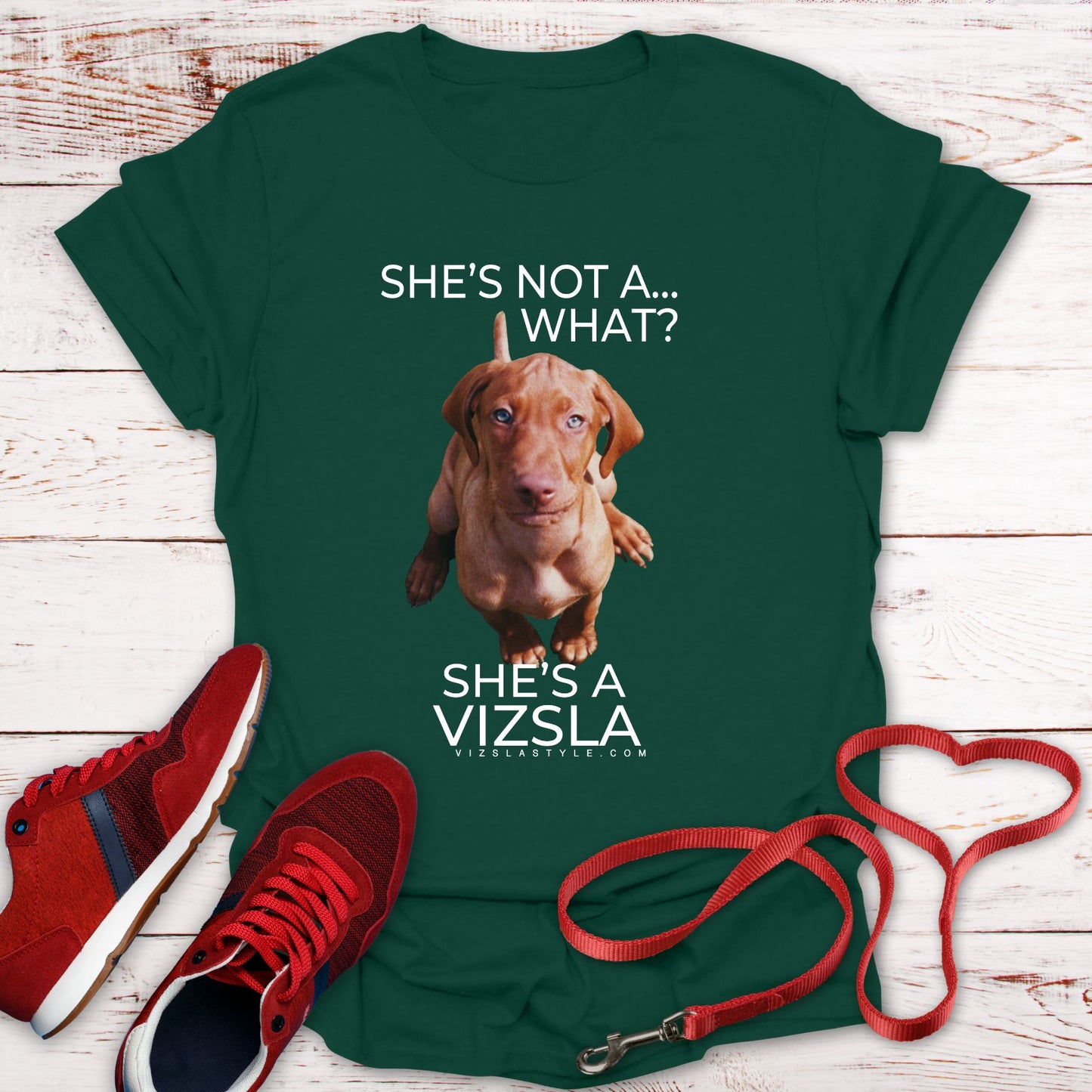 She's Not A What... She's A Vizsla (in Color) All Around Sports T-shirt