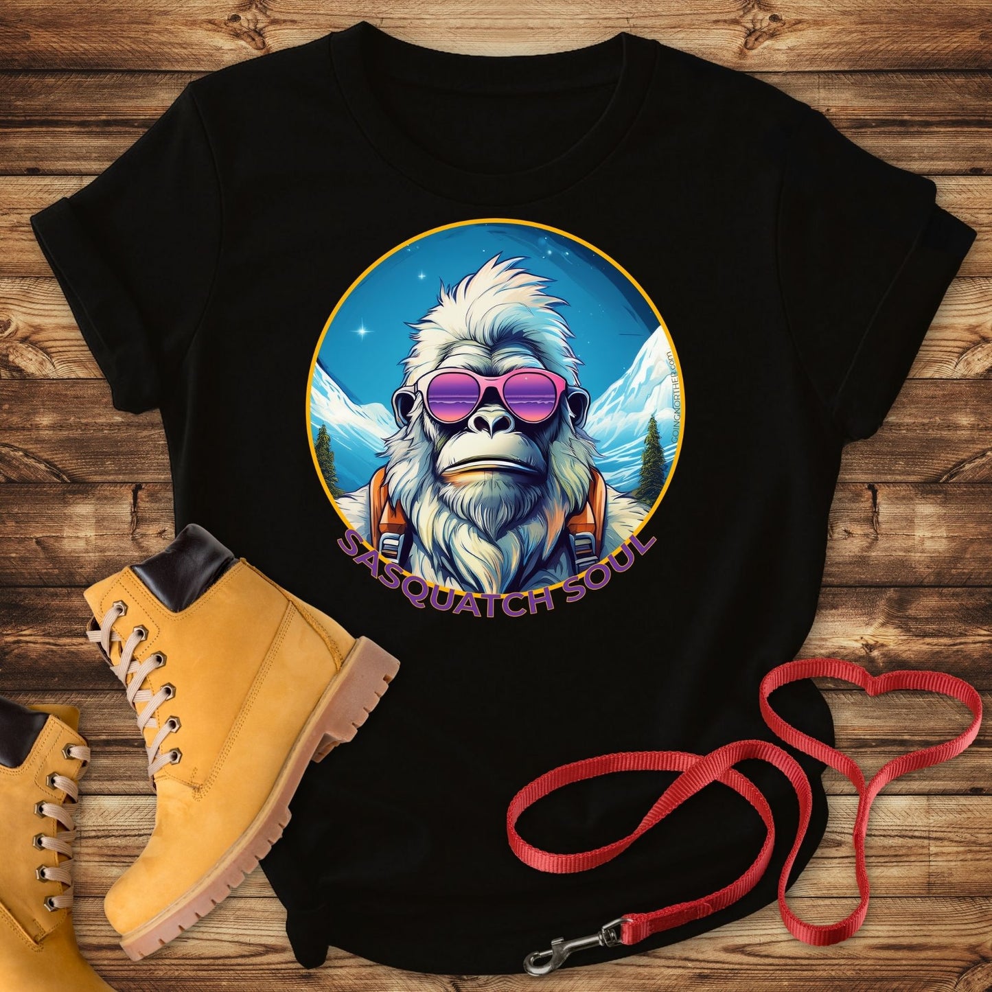 Vizsla Style - Going Norther - Bigfoot - Sasquatch Soul T-Shirt - Retro Design