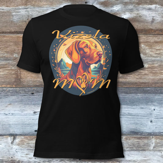 Glorious Fall Vintage Vizsla Dog Face Vizsla Mom - T-Shirt
